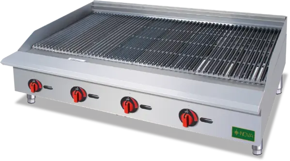 NOVA BR36 36" Gas Charbroiler, w/Cast Iron Grates, Convertible