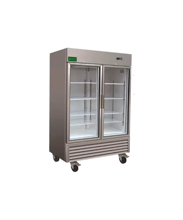 NOVA CR2-54-G-HC Reach-In Upright Refrigerator, 2 Door, Glass