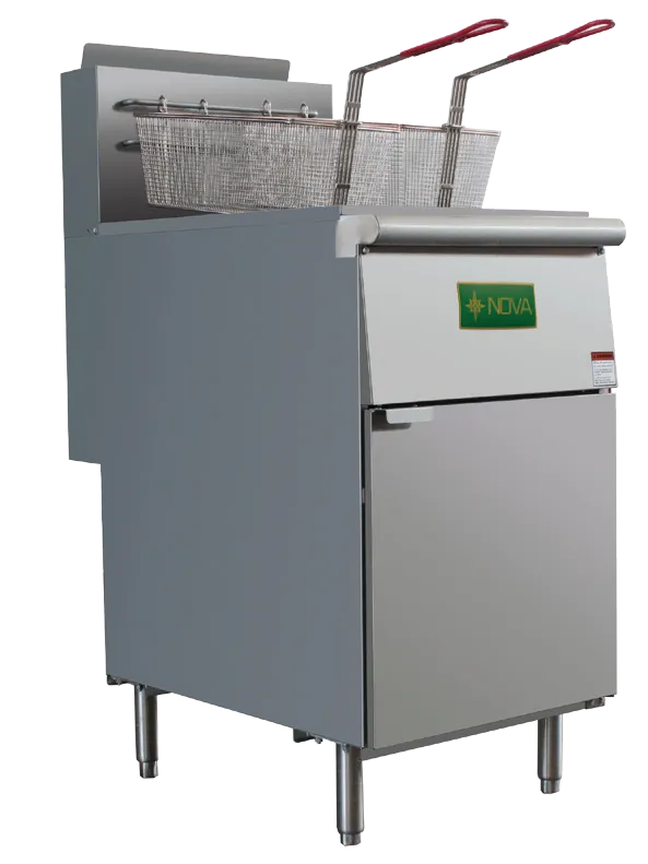 NOVA F5-P-C-S Gas Fryer, 70lb w/Casters, Liquid Propane