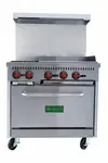 NOVA R6-G24-P-C 36" 2 Burner Gas Range w/ 24" Griddle - Standard Oven w/Casters, Liquid Propane