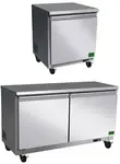 NOVA UF61-SI-HC 61" Undercounter Freezer, 2 Door